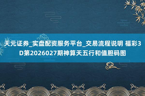 天元证券_实盘配资服务平台_交易流程说明 福彩3D第2026027期神算天五行和值胆码图
