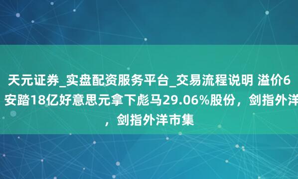 天元证券_实盘配资服务平台_交易流程说明 溢价62%！安踏18亿好意思元拿下彪马29.06%股份，剑指外洋市集