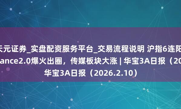 天元证券_实盘配资服务平台_交易流程说明 沪指6连阳，字节Seedance2.0爆火出圈，传媒板块大涨 | 华宝3A日报（2026.2.10）